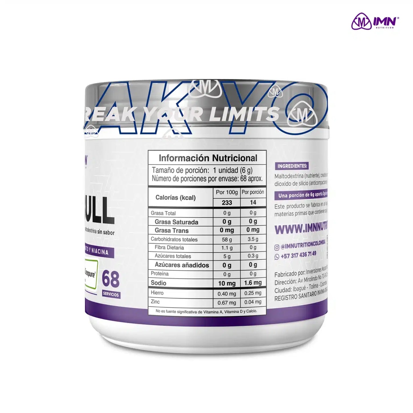 CREATINA IMN BULL CREAPURE - 68 servicios